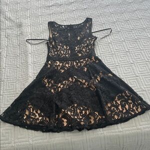 bebe Black Lace Mini Dress
